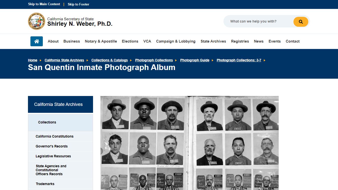 San Quentin Inmate Photograph Album :: California ...