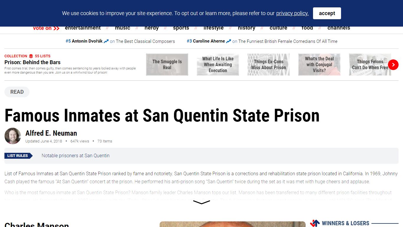 Famous Inmates at San Quentin State Prison | List of ...